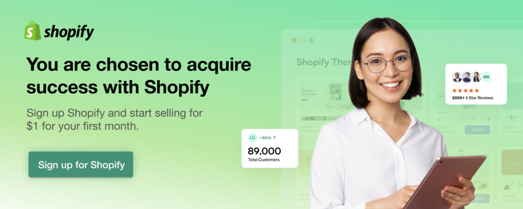 sign up shopify for free